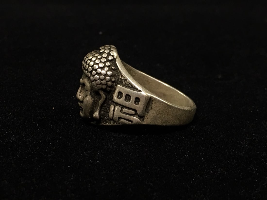 Tibetan Buddhist Statue Ring - 3