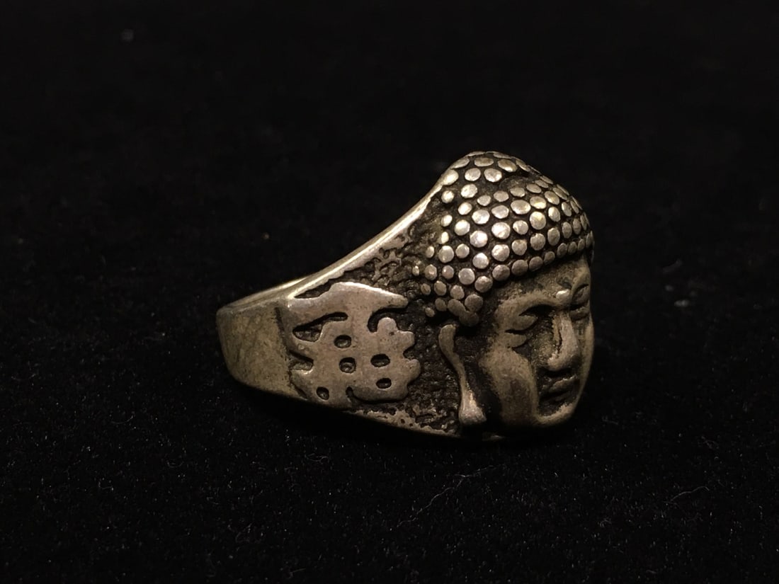 Tibetan Buddhist Statue Ring - 6