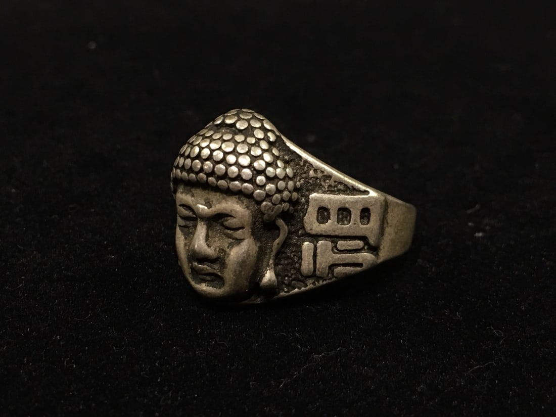 Tibetan Buddhist Statue Ring - 7
