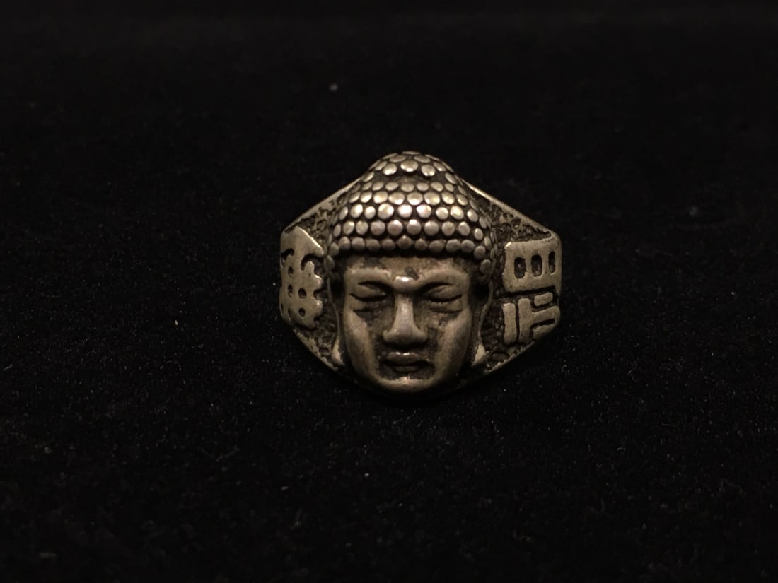 Tibetan Buddhist Statue Ring - 9