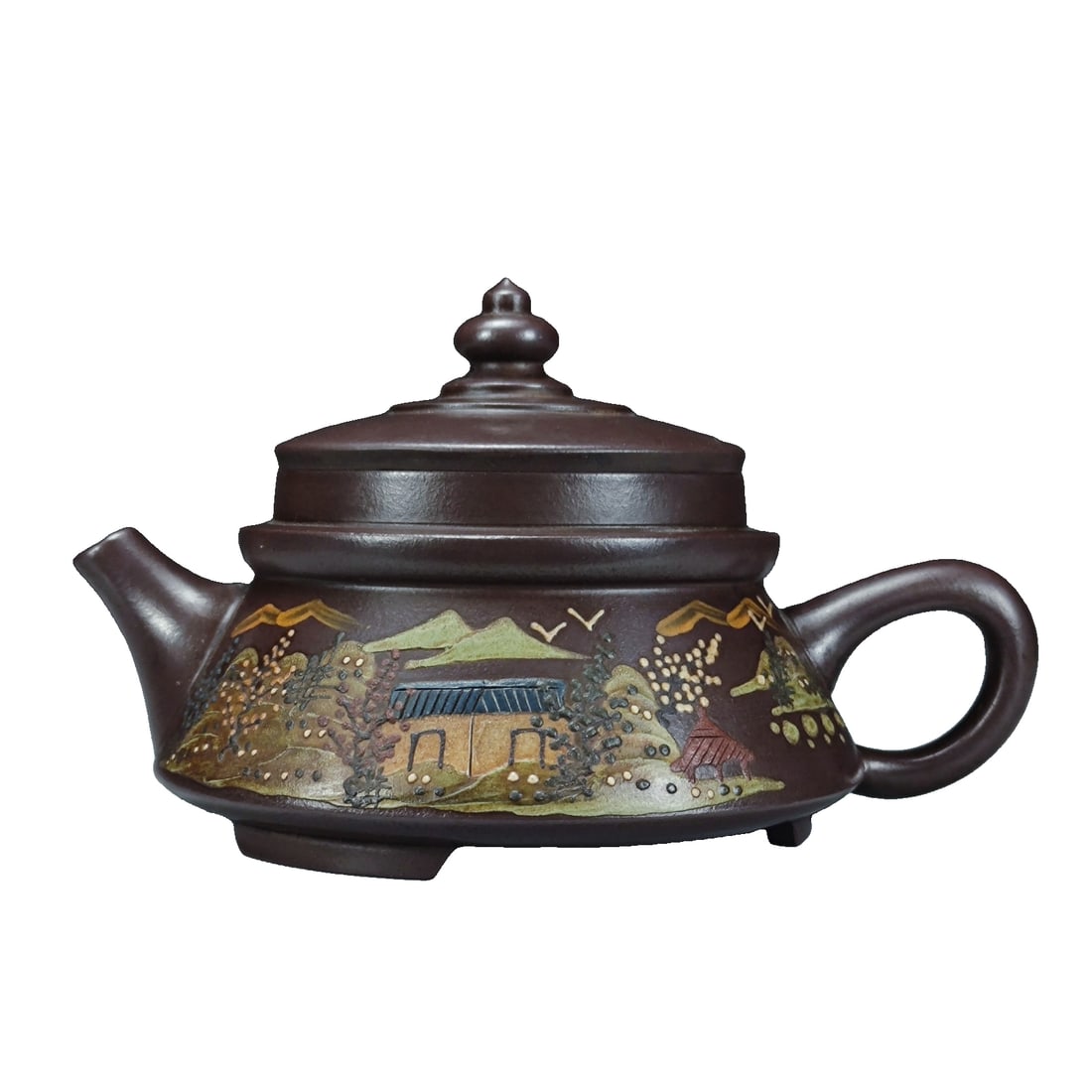 Gu Jingzhou's purple clay teapot work, "Old Purple Mud Temple of Heaven Teapot". (1 of 10)