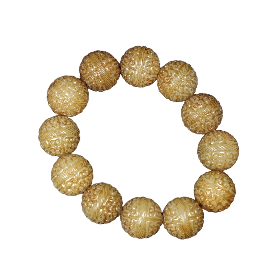 Hetian Jade Bracelet: Hetian jade bracelet, with an aged patina, measuring 2 centimeters in diameter and weighing 133 grams.