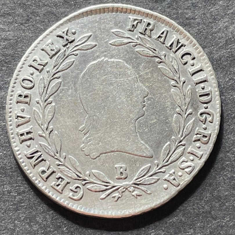 1803 Austrian 20 kreuzer silver coin (rare silver coin) (1 of 5)