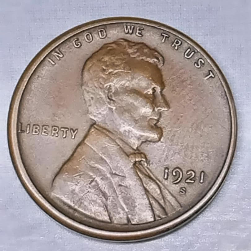 1921 American Lincoln one cent coin. (1 of 10)
