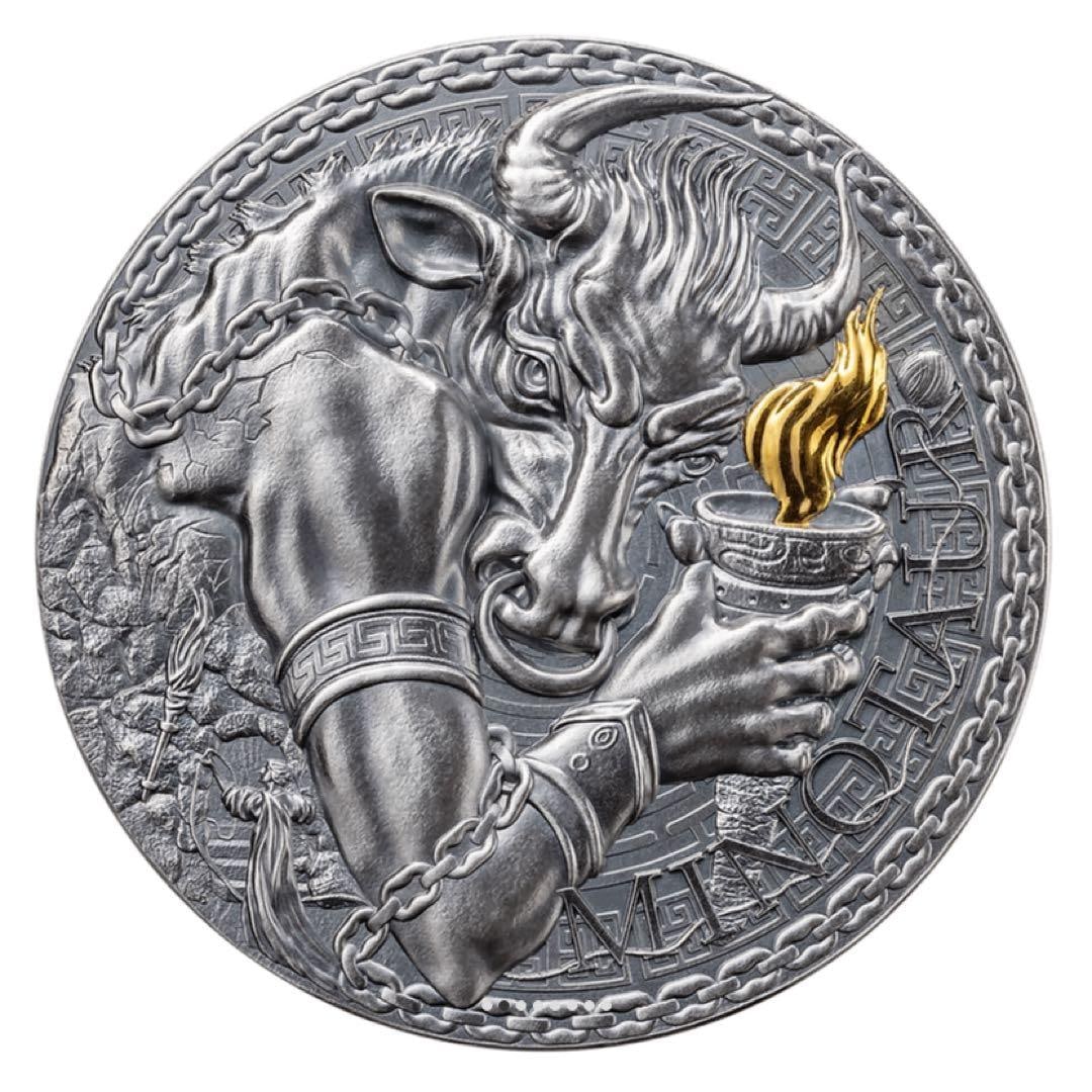 Greek Mythology 1 ounce silver coin: Country: CameroonYear: 2023Face value: 1000 FrancsMetal: SilverFineness: 0.999Weight: 31.1 grams (1 oz)Diameter: 32 millimetersQuality: Antique finishMintage: 500Certificate of Authenticity (COA)Prese