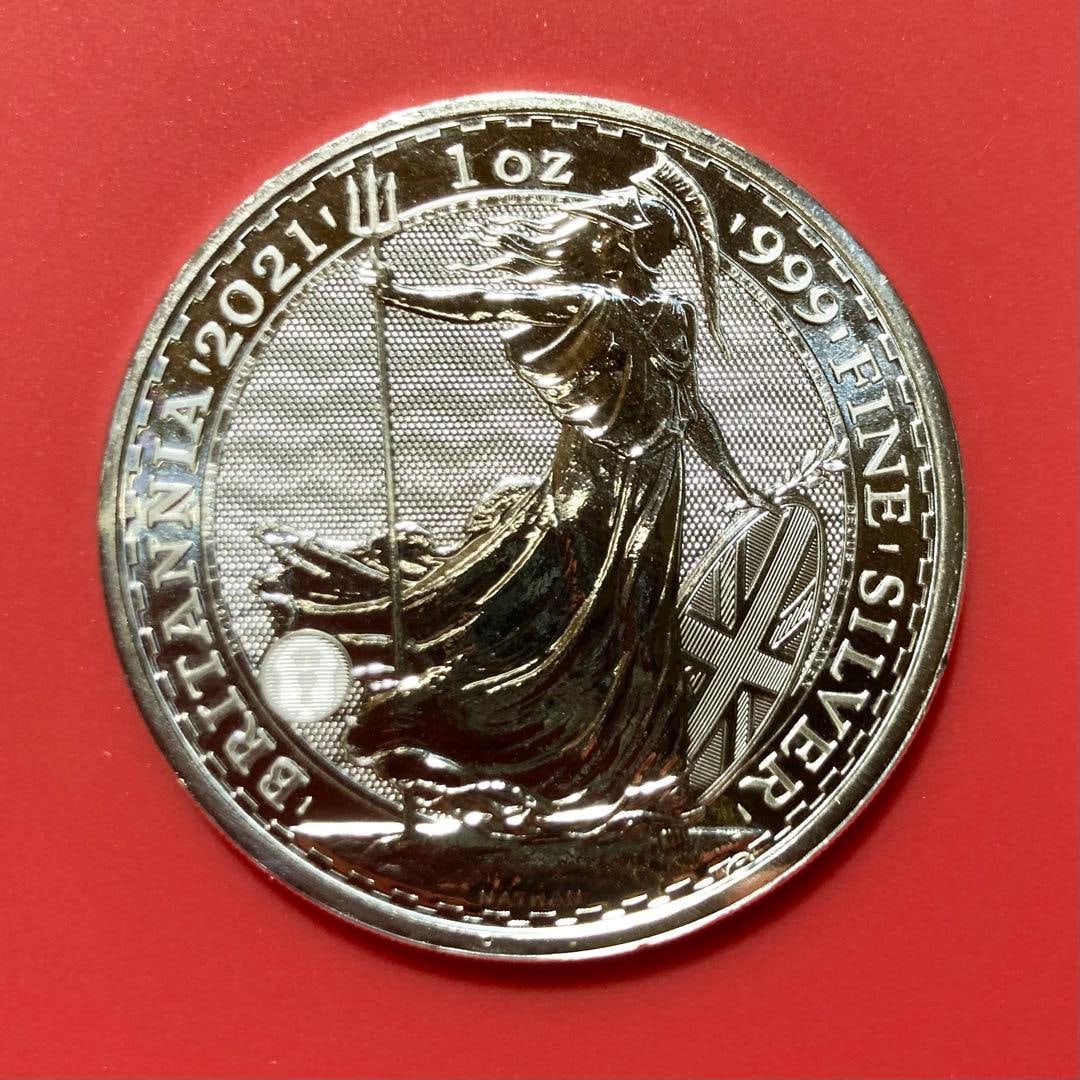 British Britannia Silver Coin, 2021, 1 ounce: 2021 British Britannia Silver Coin 1 ounceWeight: 31.2 grams (actual measurement)Fineness: 99.9%Dimensions: Diameter 39 millimeters x Thickness 3 millimeters