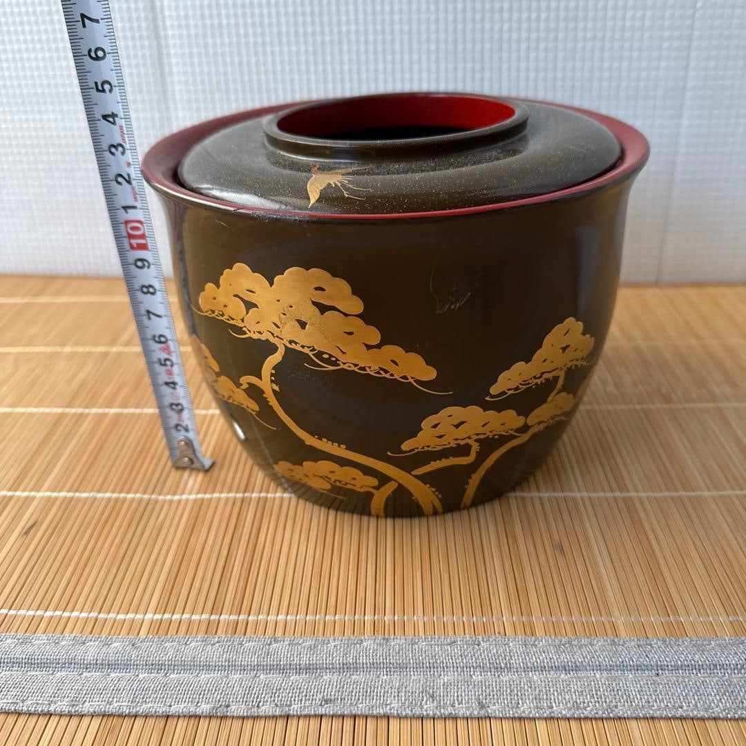 Black and gold pine tree pattern water container - 7