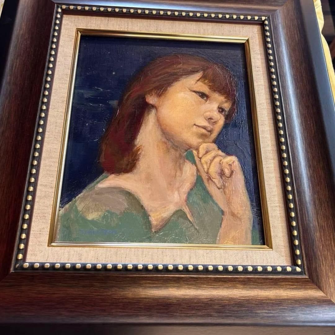 Utagawa Yoshitoki's oil painting work - Counting Stars, 2014.: Utagawa Yoshitoki's oil painting work "Counting Stars," created in 2014, depicts a portrait of a woman.