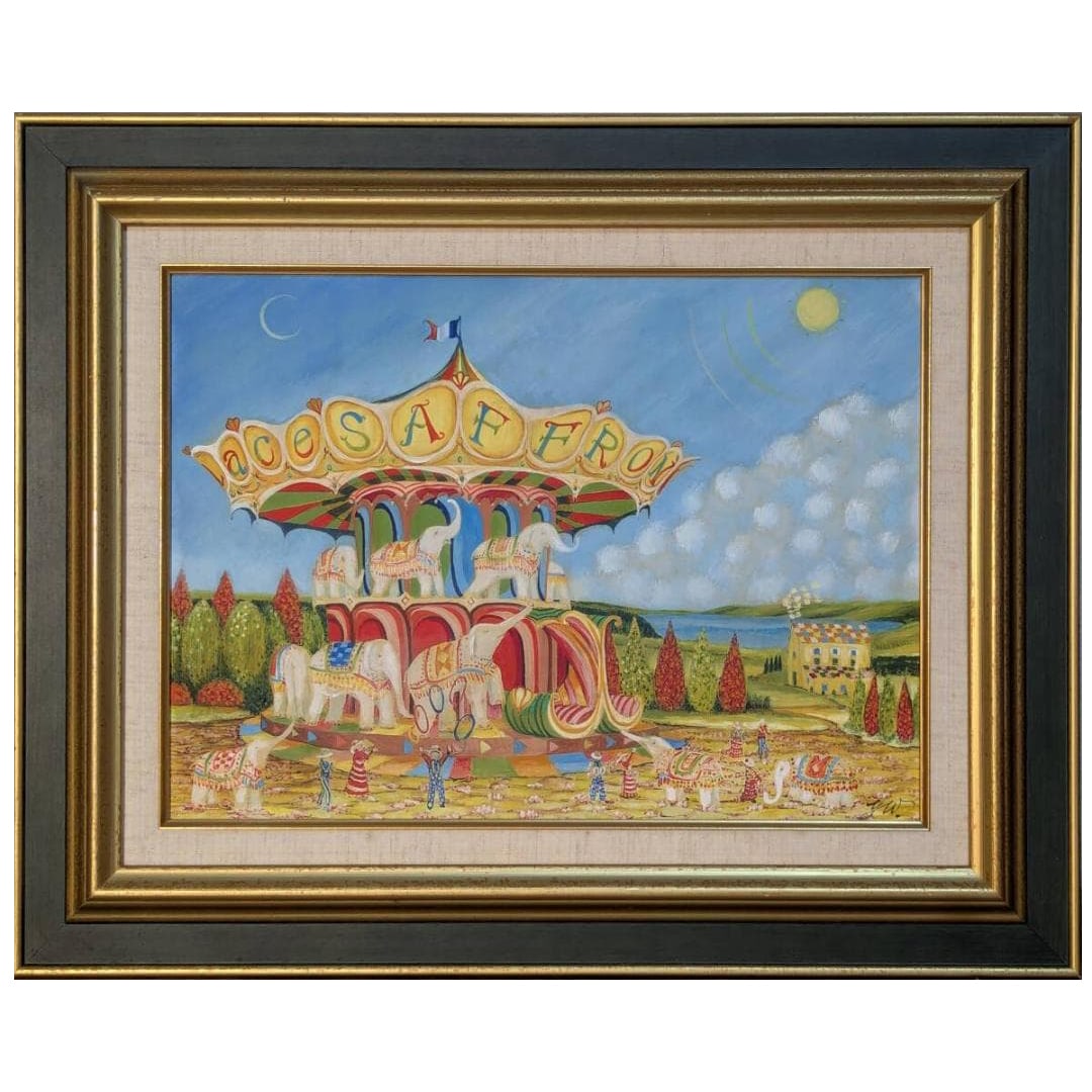 Wakebe Yoshihide - Saffron Carousel: Wakebe YoshihideBasic InformationBirthplace and Residence: Born in Osaka Prefecture, currently residing in Osaka PrefectureYear of Birth: Recorded to be in 1951Field of Creation: Western painter (oil