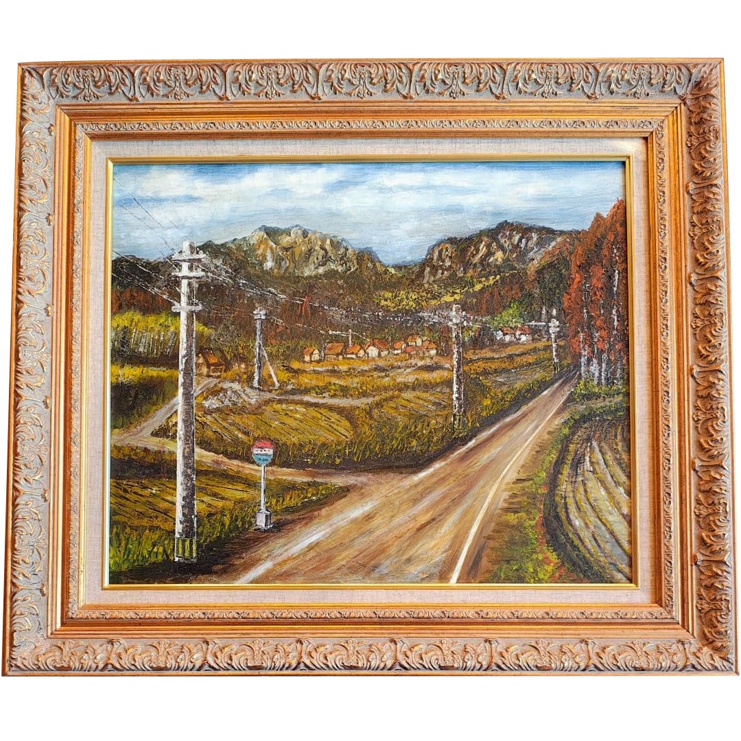 Large oil painting, landscape painting: Large oil painting, landscape, framed, hand-painted.Dimensions and specificationsCanvas size: equivalent to F12Outer frame dimensions: approximately 82 cm x 71.5 cm x 7 cm (thick)Inner dimensions