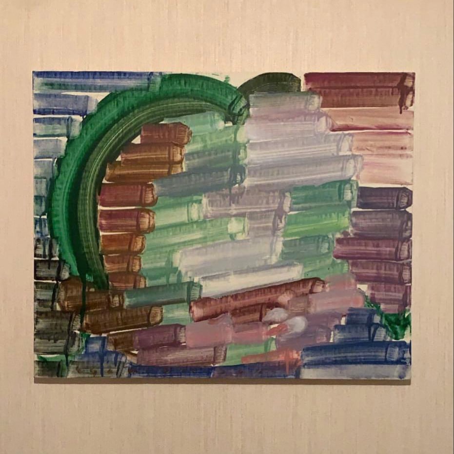 Crossing the River on a Fine Day, contemporary art, rainbow: This is an authentic work by Jiang Shangyue, purchased from White Stone Gallery in 2021.Title: Rainbow Colors (Oil Painting)Dimensions: 53.0 x 65.2 centimeters