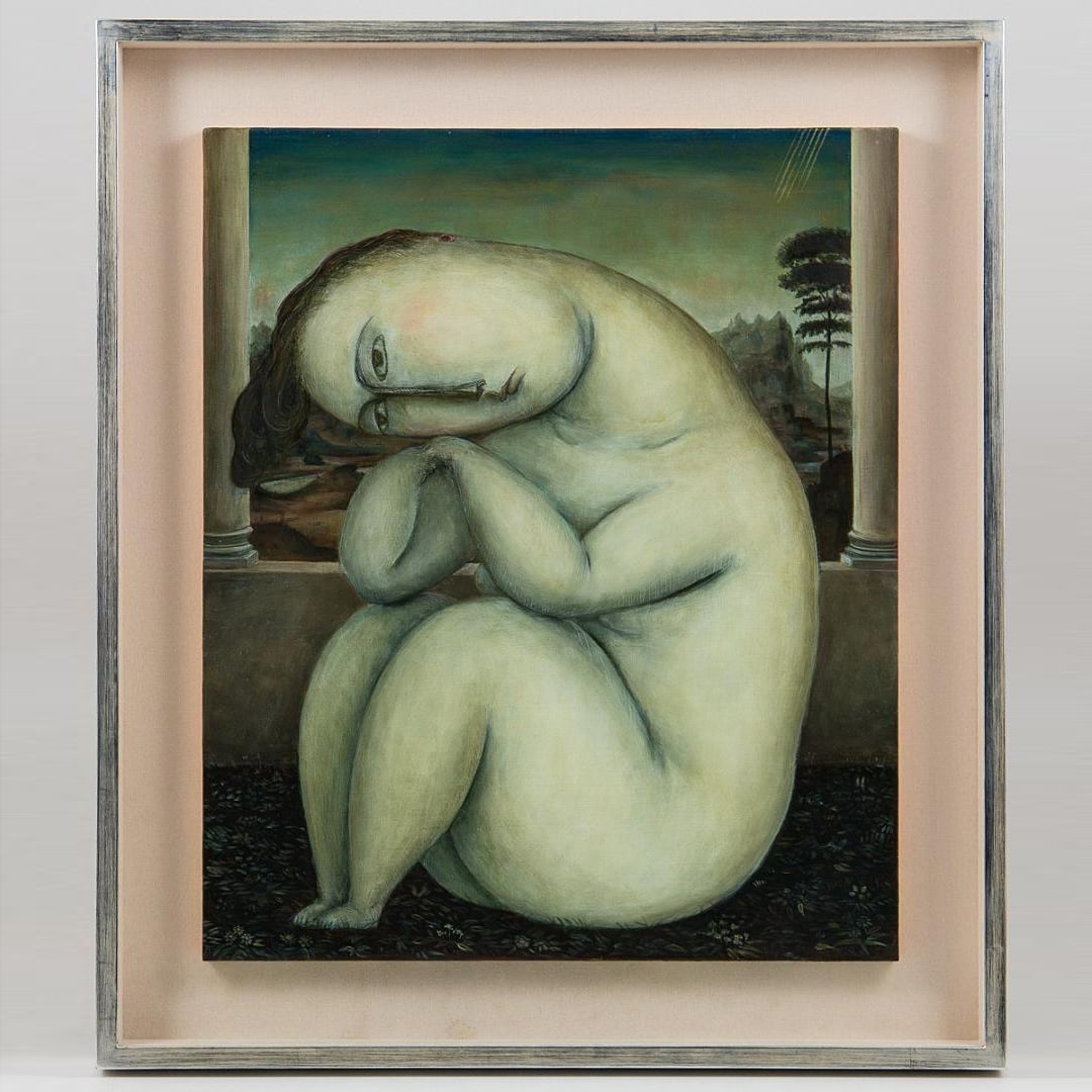 Original work, Dream - Atsuko Imaizumi, oil painting and egg tempera painting: Painter: Atsuko ImaizumiTitle of the artwork: DreamYear of production: 2003Dimensions: 455 x 379 centimeters (F8)Technique: Combination of oil painting and temperaCondition: FramedBackground: Graduate