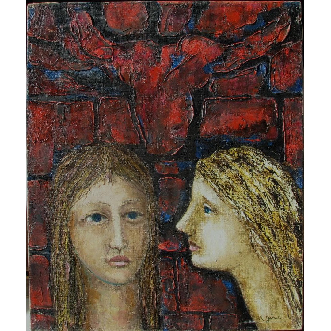 Kimura Jiro - Untitled No. 8 oil painting: This is Kimura Jiro's pioneering work, he is a rare artist and a member of the New Book Writers Association.From an artist with a Western painting style from the early days of the Tokyo School of Fine