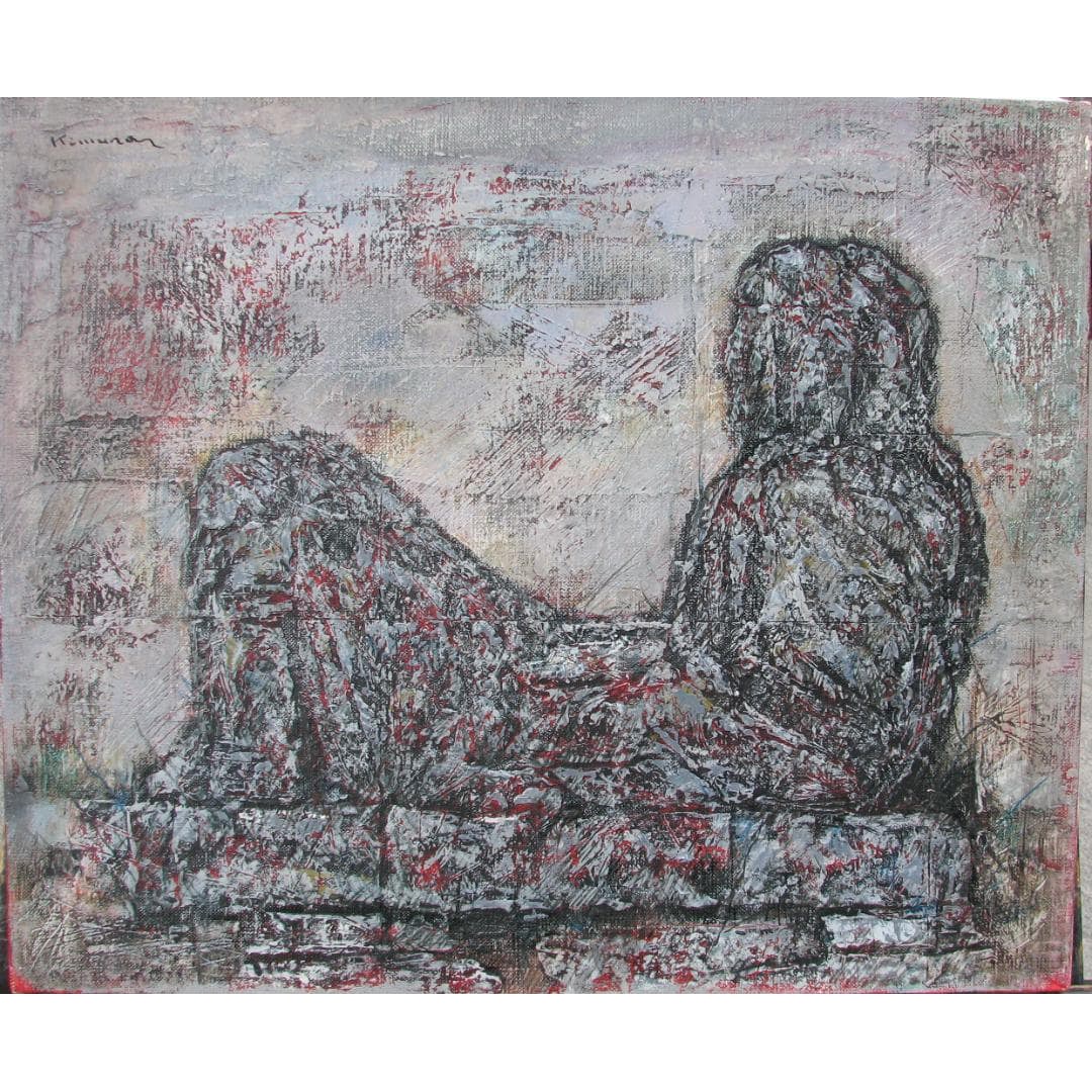 Jiro Kimura - Mexico Chac Mool, oil painting: Jiro Kimura, "Mexico Chac Mool", oil painting, size 8, Mayan civilization, messenger between humans and gods.Jiro Kimura, from Hyogo Prefecture, was born on April 1, 1936 in Hyogo Prefecture. Since hi