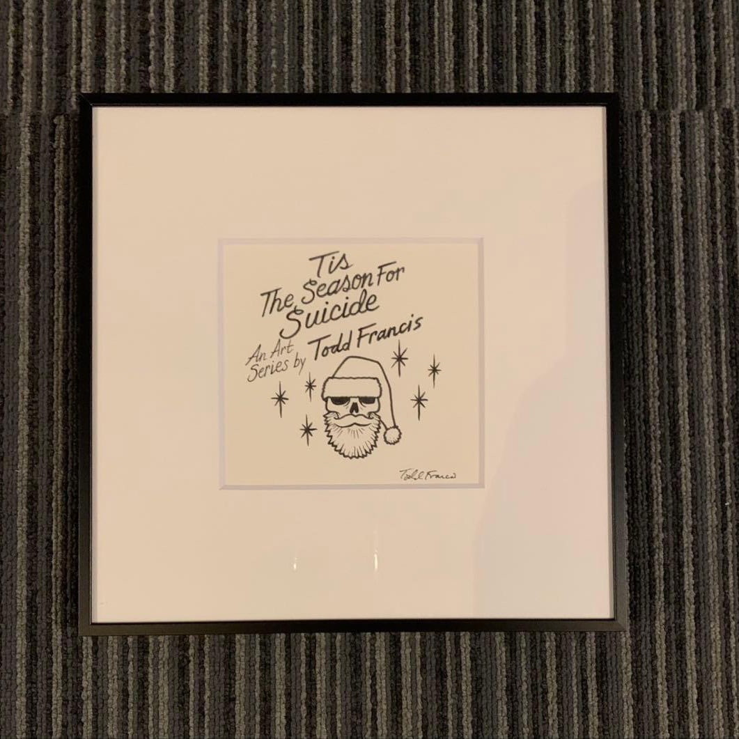 Todd Francis original sketch: This is an original hand-drawn artwork created by Todd Francis specifically for ANTI HERO.This is an officially licensed product purchased from LAST STAND SKATES in 2025.It also comes with a