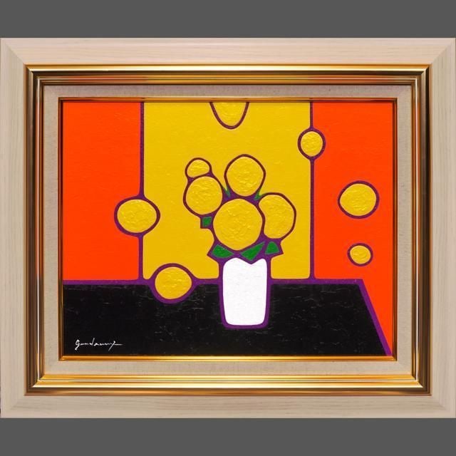 Atsushi GANDEAUX - Yellow Flowers: Author: Atsushi GANDEAUXTitle: Yellow FlowersTechnique: U35 acrylic paint and oil on canvasYear of production: 2024Signature: Signed in the lower left corner, with title, creation year, and signature
