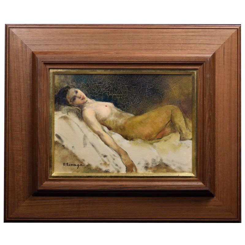 The oil painting "Nude" by Daizaburo Ei'ei.: Daizhirong Rongying's oil painting "Nude"[Frame dimensions] Height: 47 cm Width: 56 cm