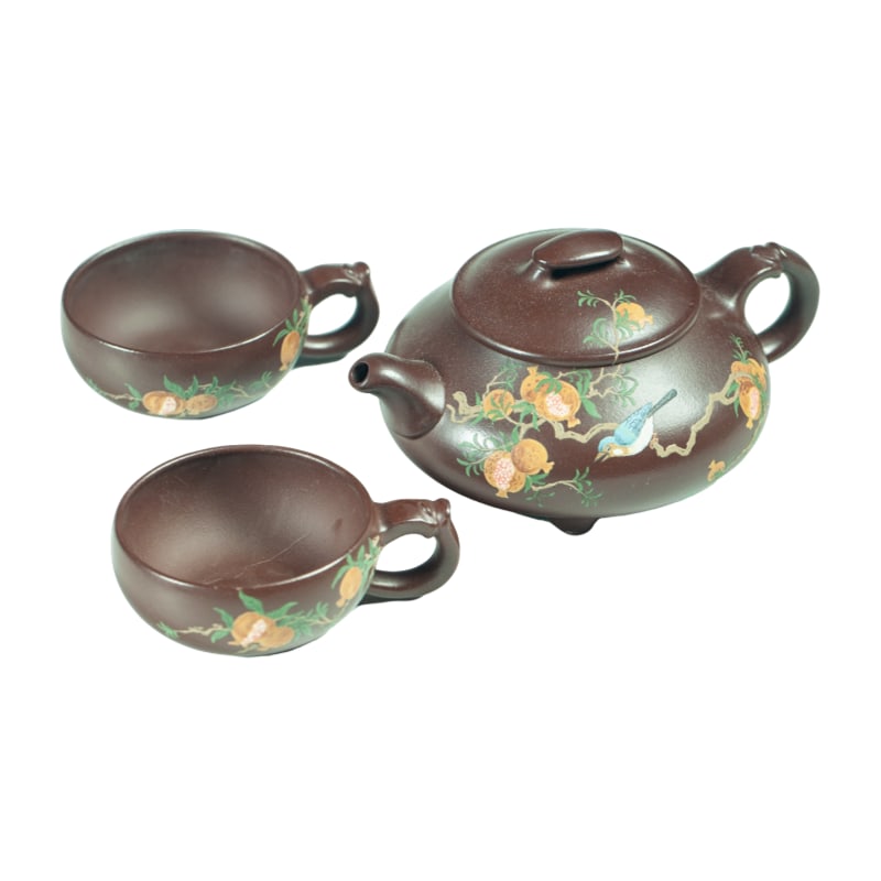 Wang Sida, National-level Arts and Crafts Master - Harvest Purple Clay Teapot: Exquisite masterpiece "Bountiful Harvest" Purple Clay Teapot Author: Wang Sida, National Master of Arts and Crafts Clay: Home-stored No. 4 Jingdezhen Qing clay Capacity: around 210cc Craftsmanship: Co