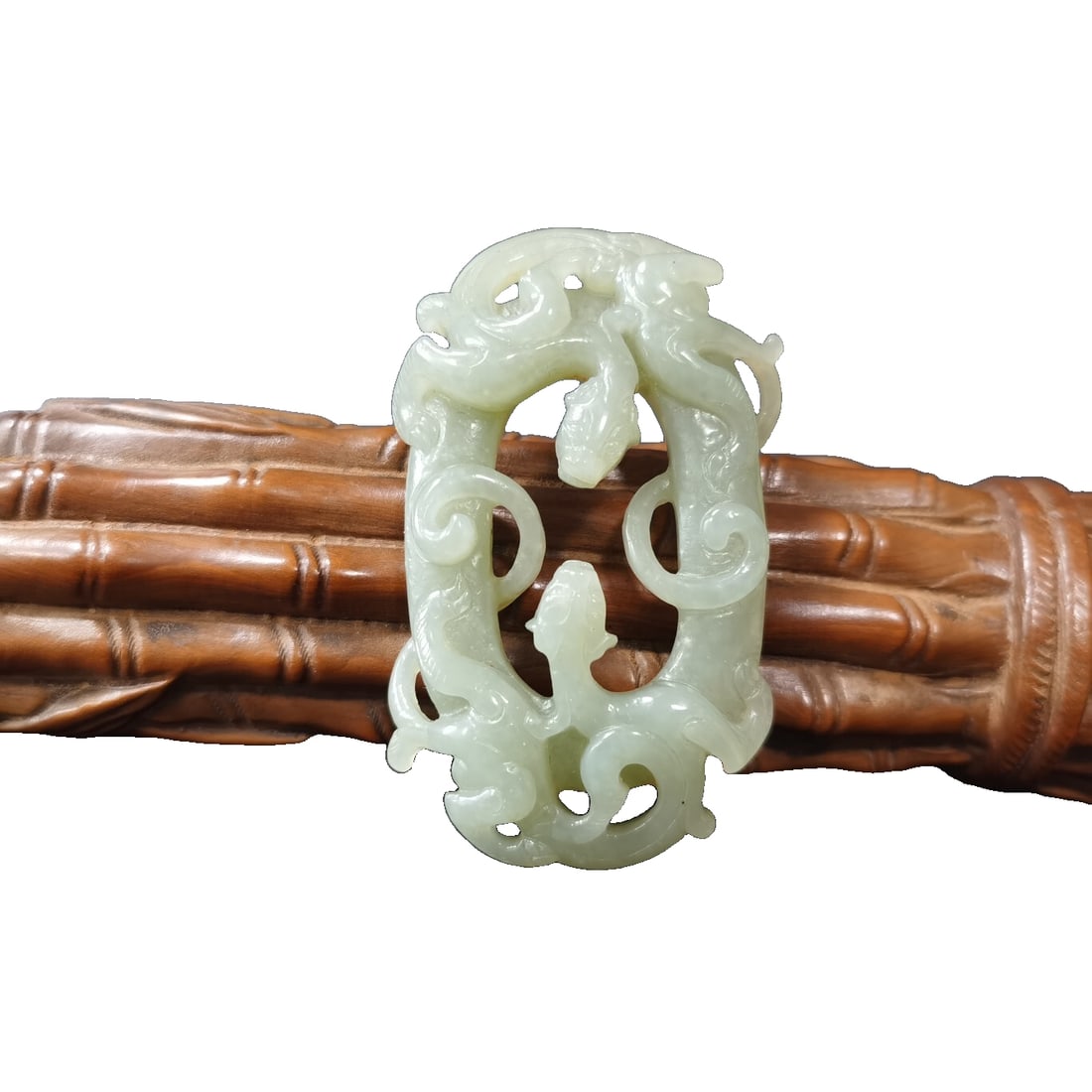 Hetian Jade Double Dragon Pendant (1 of 6)