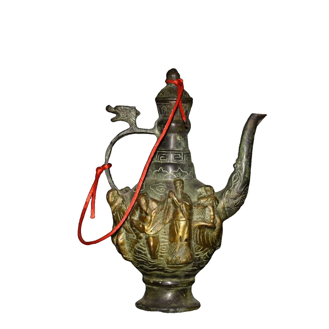 Copper-gilt Eight Immortals wine pot (1 of 10)