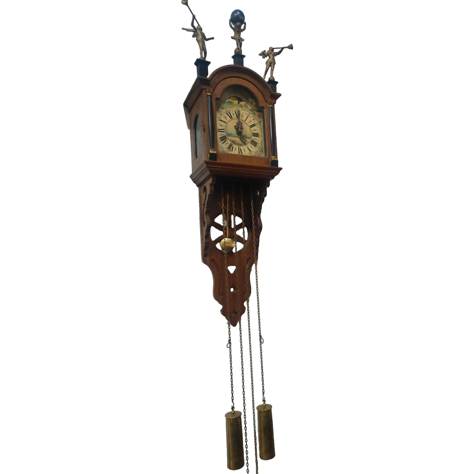 Dutch exquisite antique hanging clock timepiece (1 of 10)