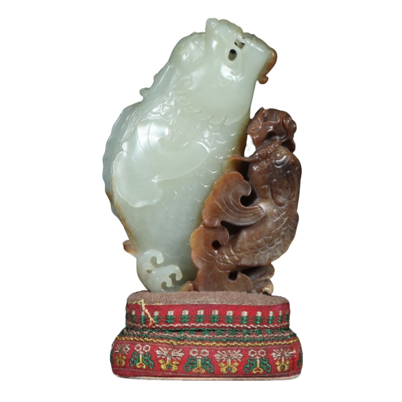 Hetian jade seed material exclusive Aotou ornament (1 of 10)