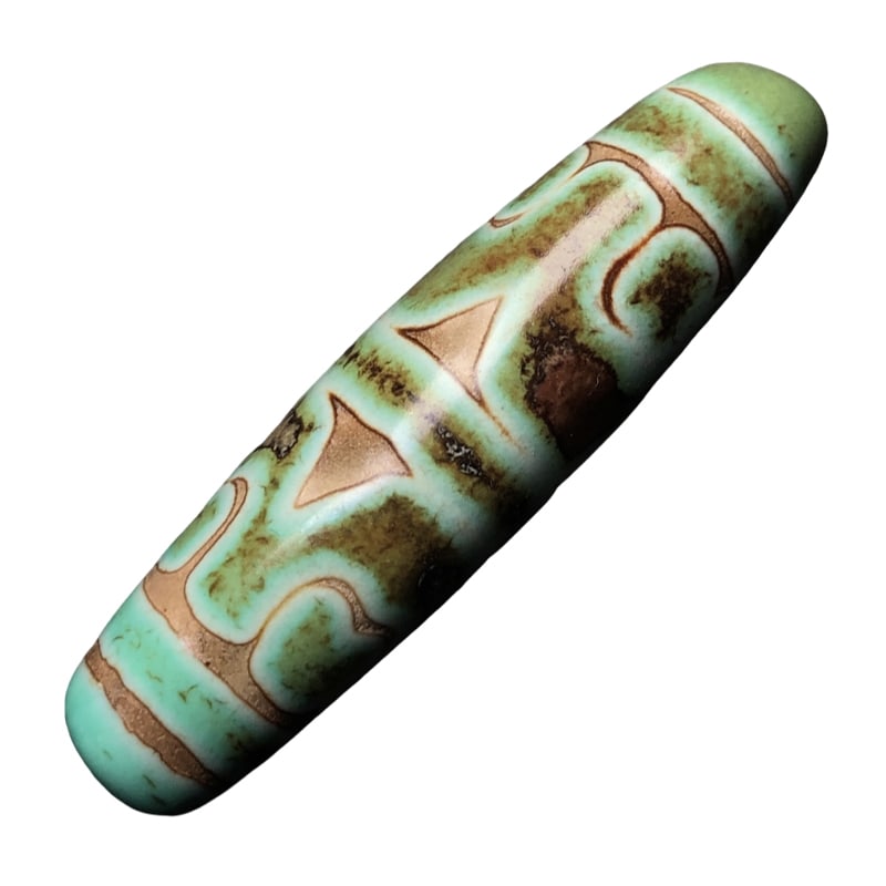 Tibetan natural agate lotus pendant (1 of 10)