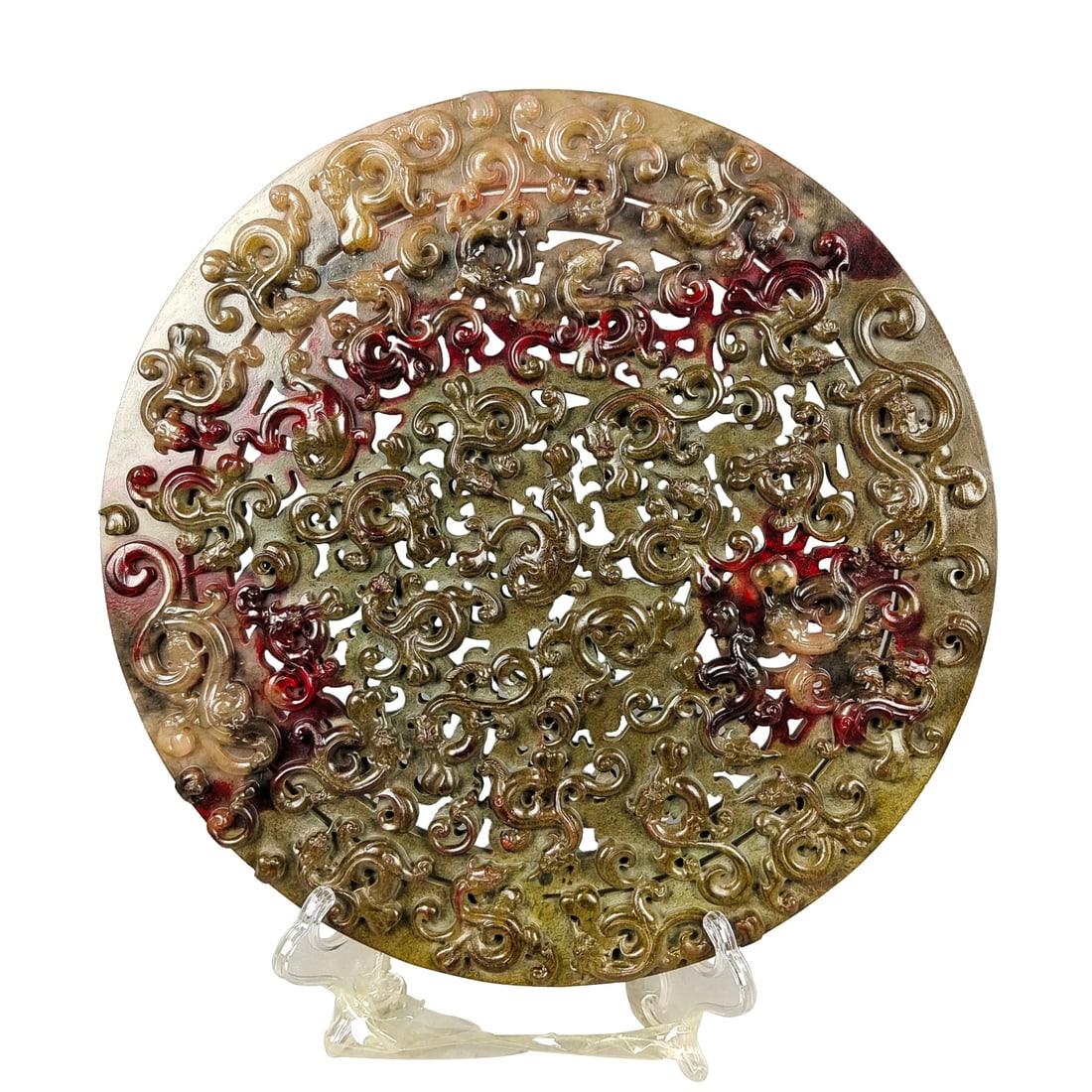 Hetian jade relief dragon jade wall (1 of 10)