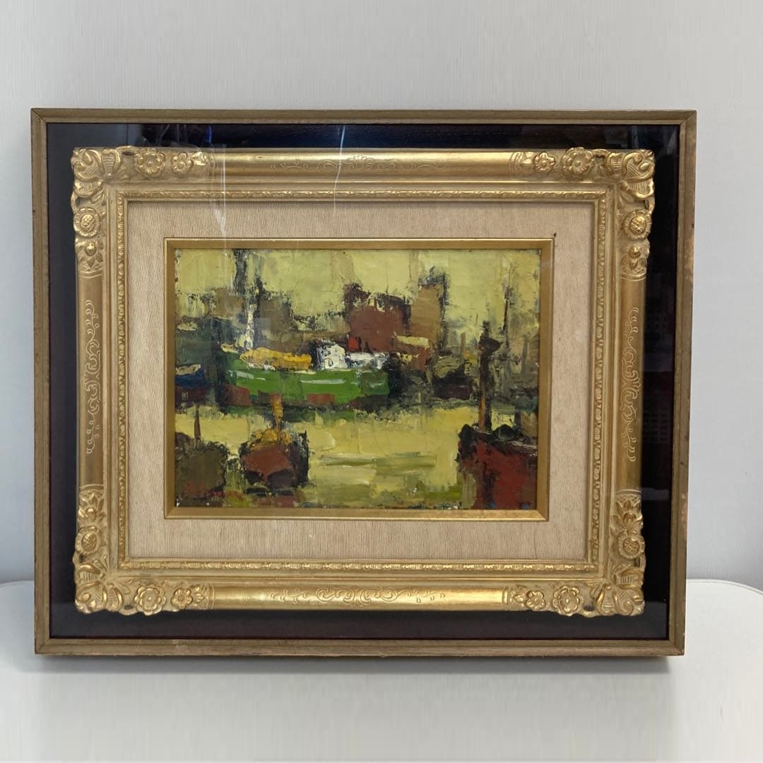 Sugawara Hiroto, oil painting, "Midori-iro no Fune" (Green Ship) (1 of 19)