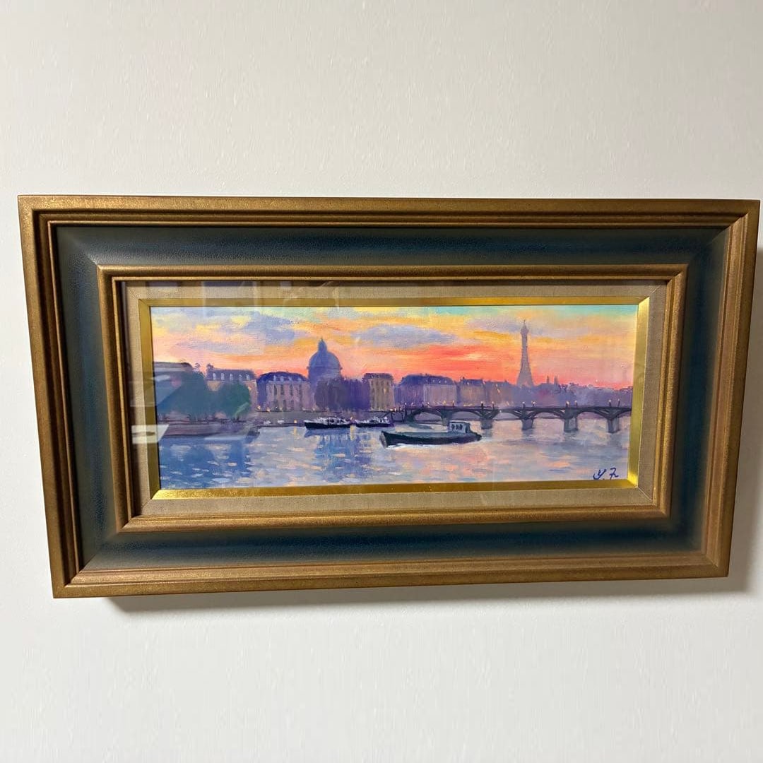 Fuji ShoshU - Oil Painting: Paris at Dusk (1 of 4)