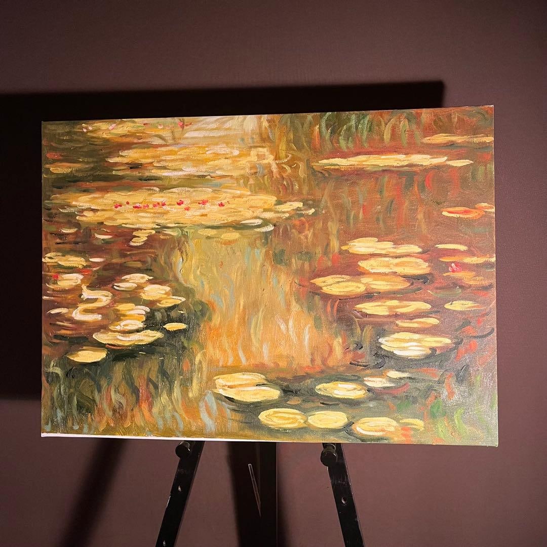 Claude Monet, "Water Lilies," hand-painted oil painting. (1 of 9)