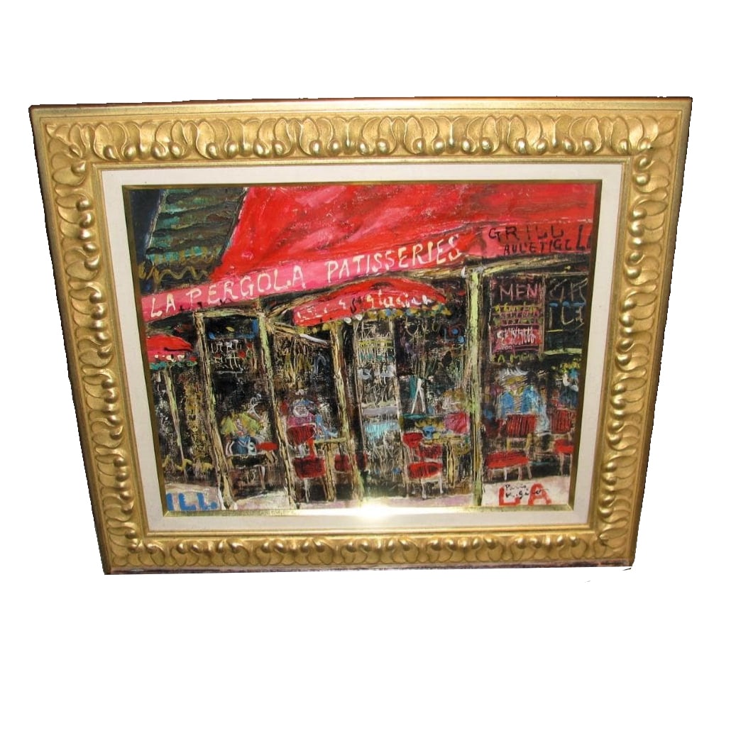 Kimura JirO's "CafE on the Champs-ÉlysEes" is a magnificent oil painting. (1 of 4)