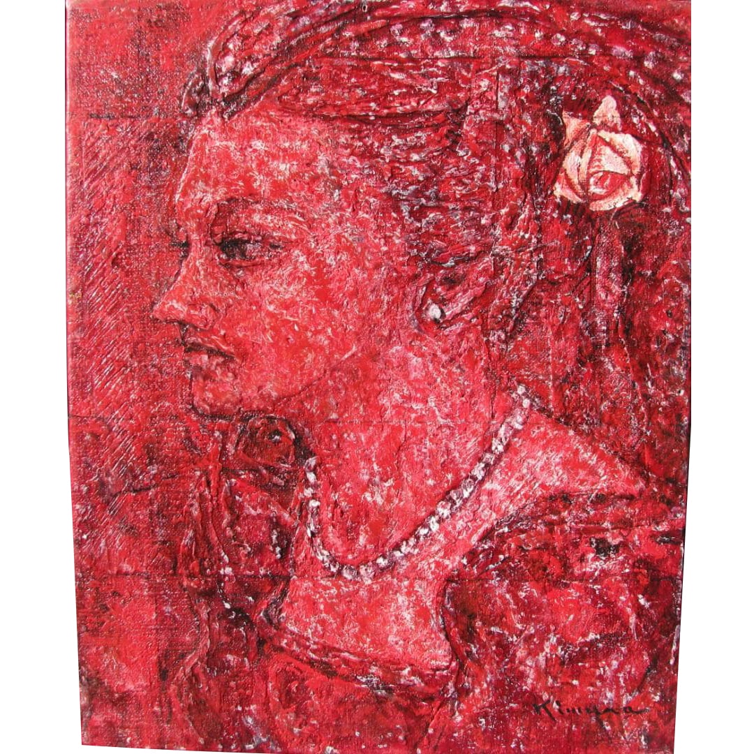 Kimura JirO, "Bara Matsuri no Hi" (The Day of the Rose Festival), oil painting, size 3. (1 of 2)