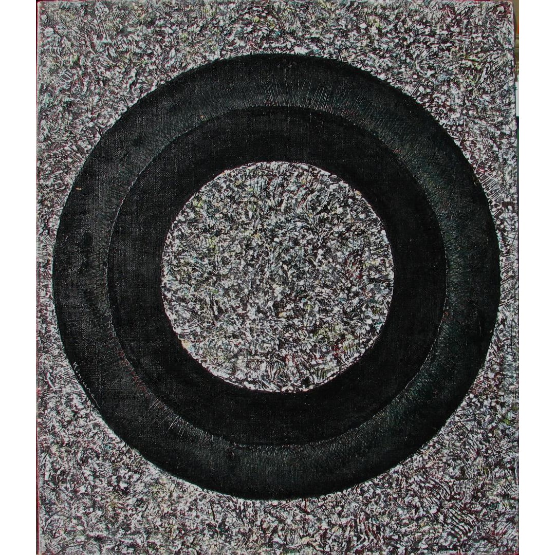 Jiro Kimura, "Untitled," 10-inch oil painting (1 of 2)