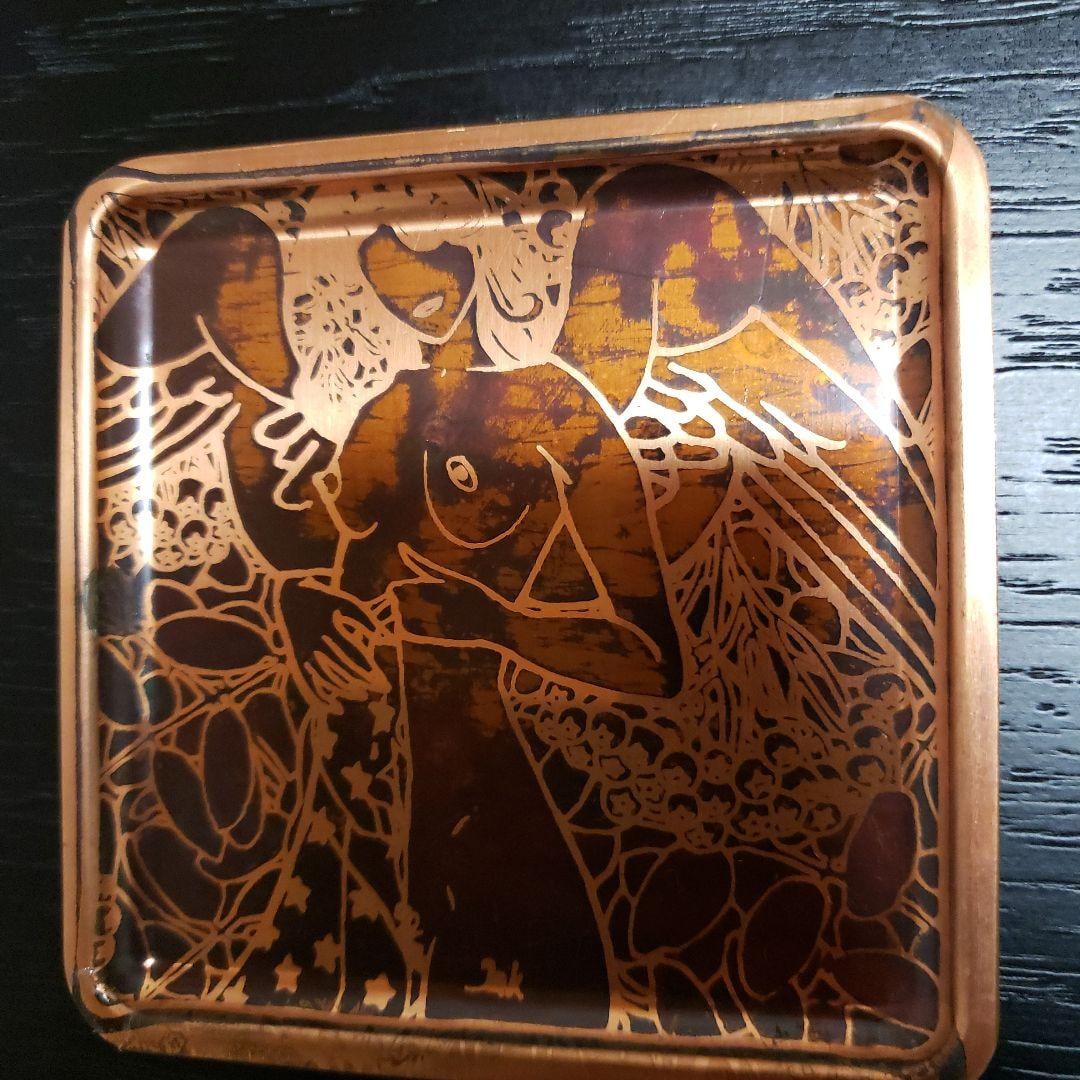 Showa Era Retro Bronze Coaster (1 of 2)