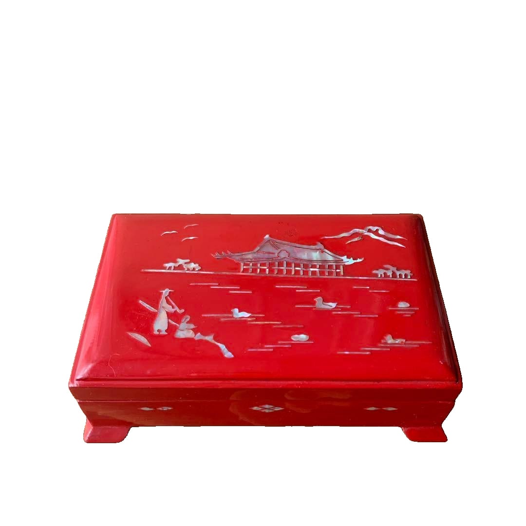 Korean Mother-of-Pearl Inlaid Lacquer Jewelry Box (1 of 15)