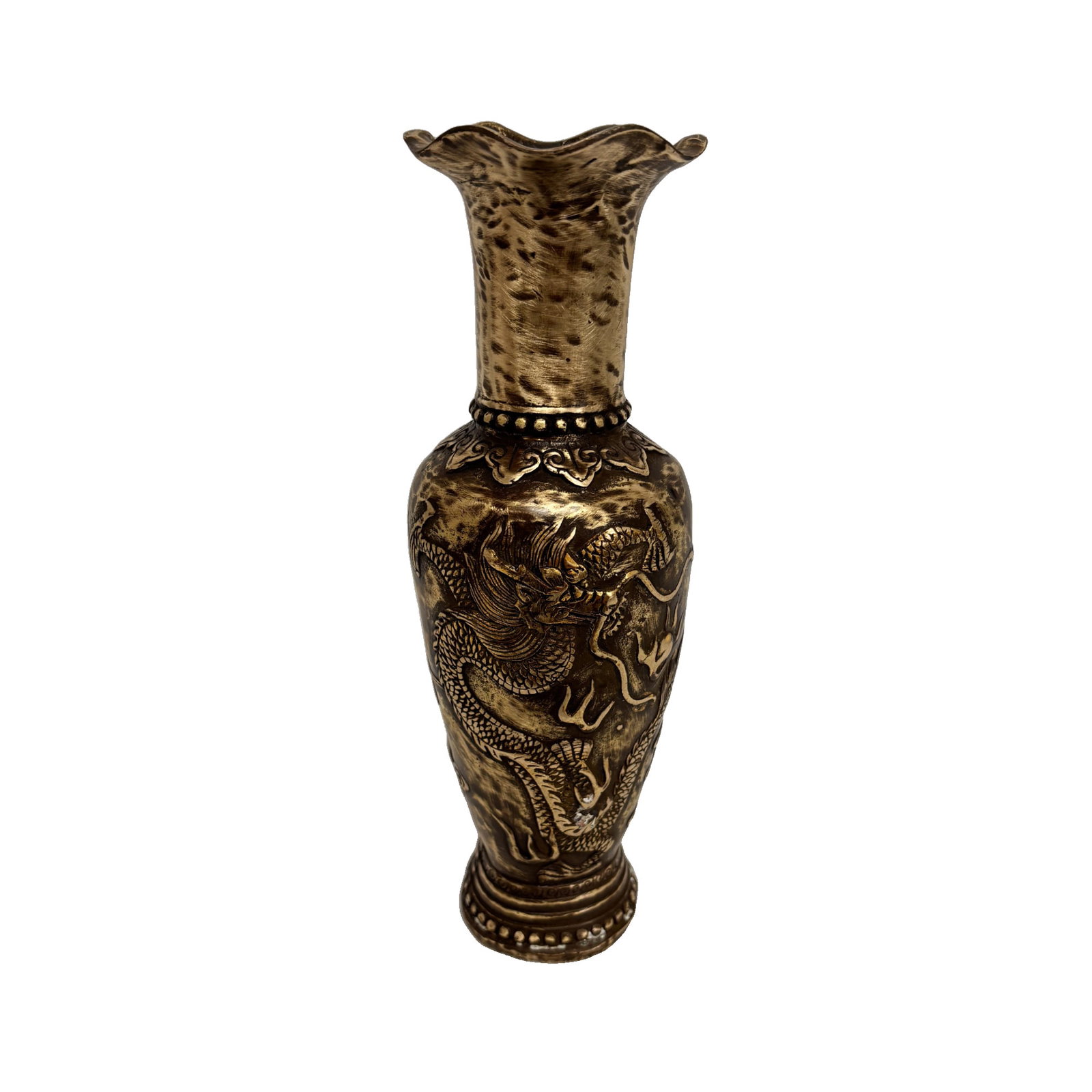 Ming Dynasty Xuande Bronze Vase: Product Name: Ming Dynasty Xuande Bronze VaseMaterial: BronzeDimensions: Width approx. 80mm, Height 230mm