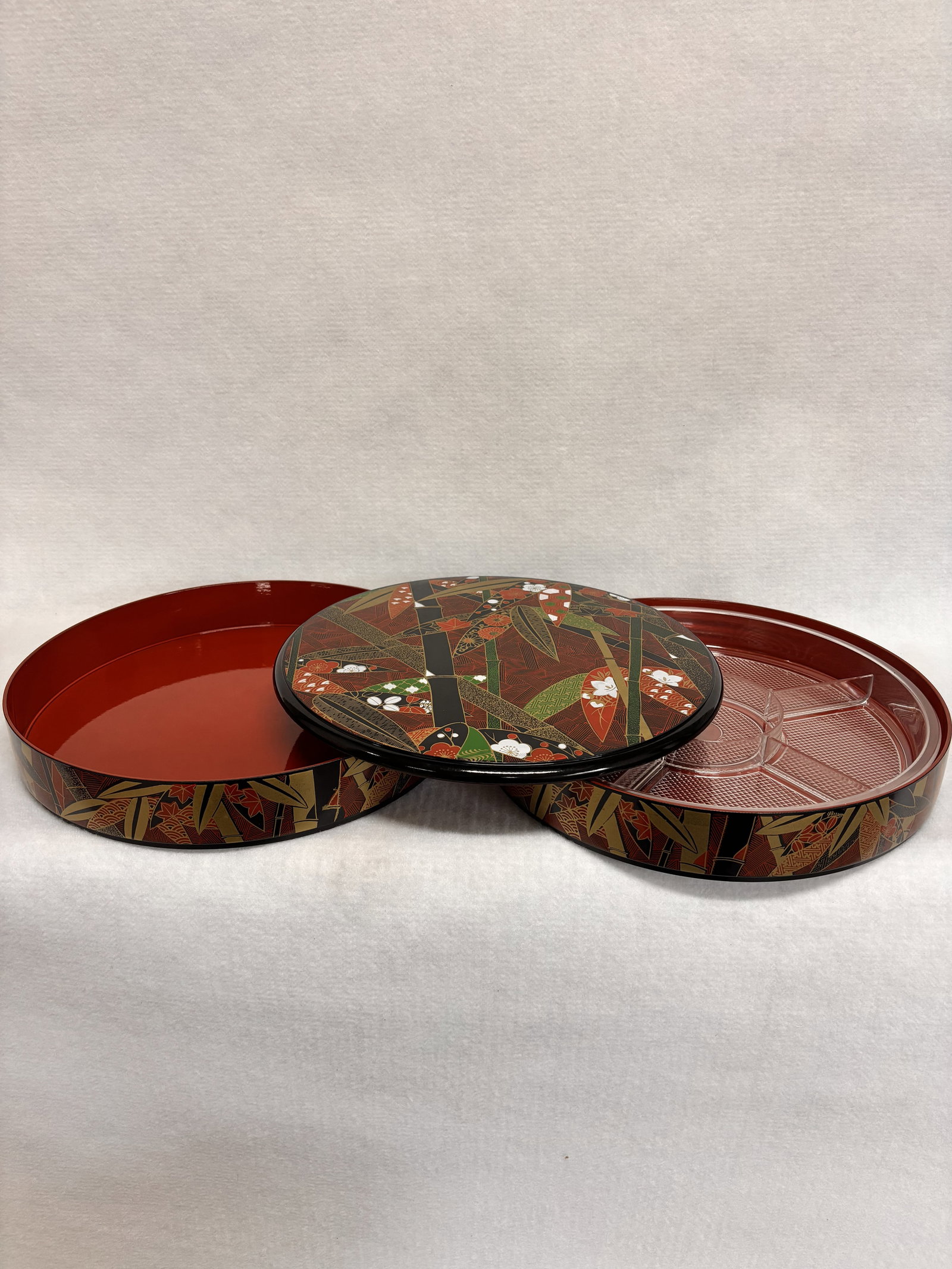 Lacquerware Sushi Plate, Double Layer - 5