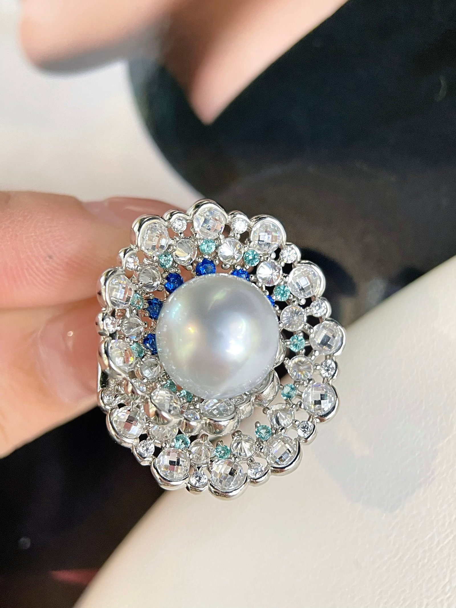 Silver Pearl Ring - 3