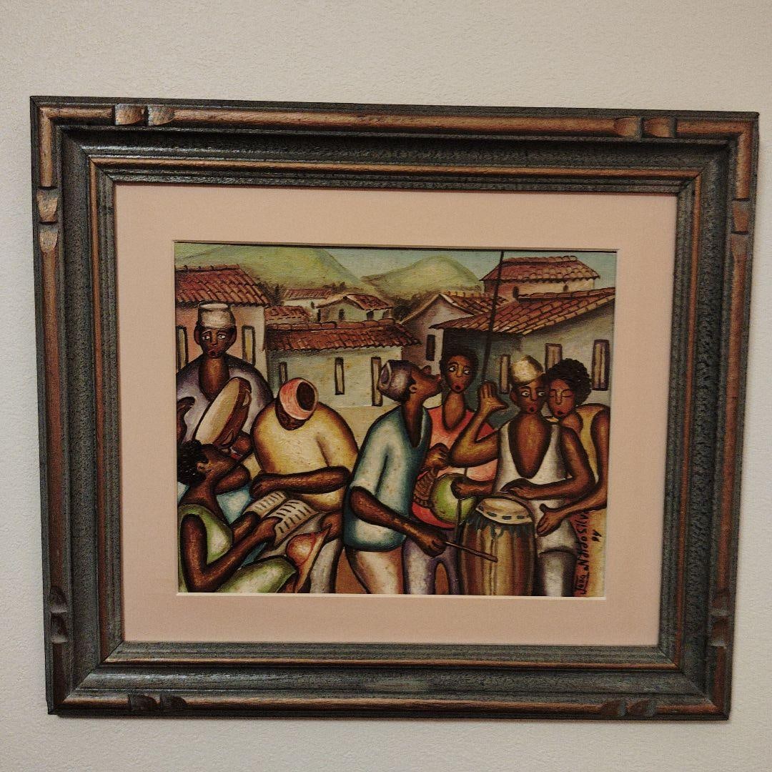 João Candido's 94 Wooden Oil Painting: This piece was formerly in the collection of Mr. Miyamoto. Mr. Miyamoto was an active private collector in modern times, dedicated to the collection and organization of art, with a particular fondness