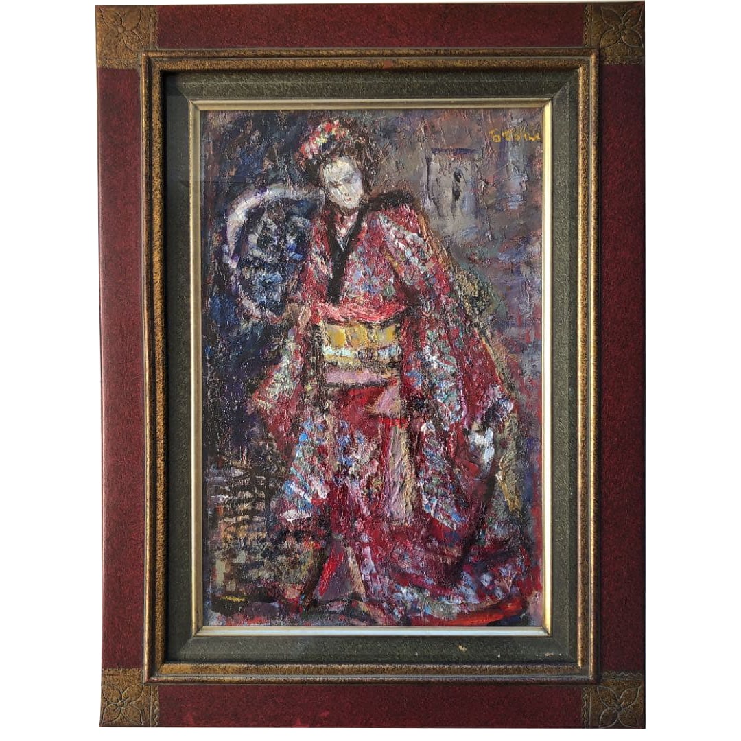 Toshiaki Otoshi, "Awaji Doll: Osome in the Dressing Room," oil painting (1 of 10)