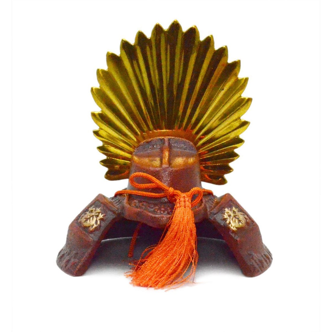 Miniature Helmet of Toyotomi Hideyoshi: Miniature Helmet of Toyotomi Hideyoshi: 10 cm (width) x 8 cm (depth) x 11 cm (height) - Samurai Miniature Helmet Ornament These small yet heavy helmet ornaments depict famous military commanders from 