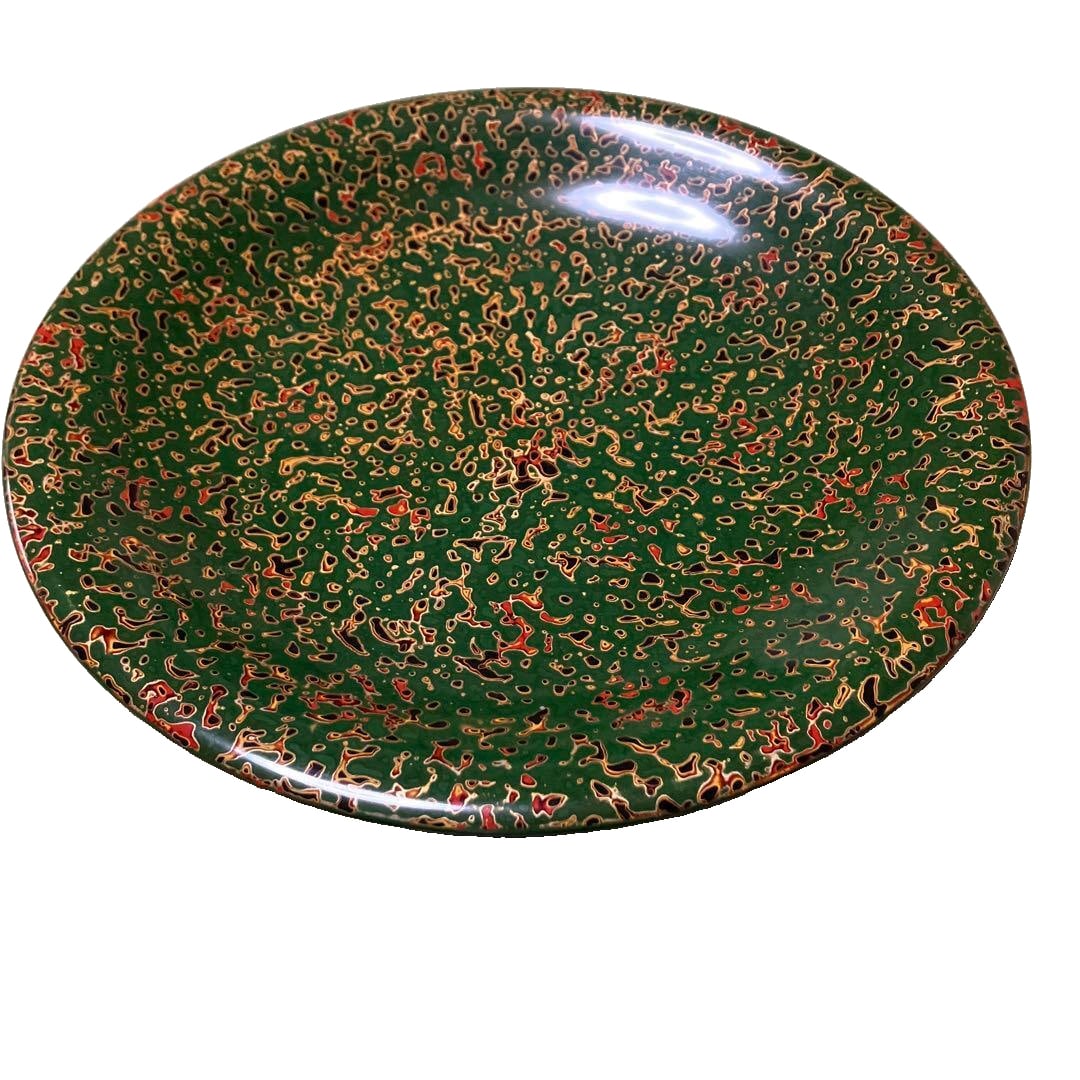 Tsugaru lacquerware from Aomori Prefecture, natural wood, dessert plate, dining plate. (1 of 5)