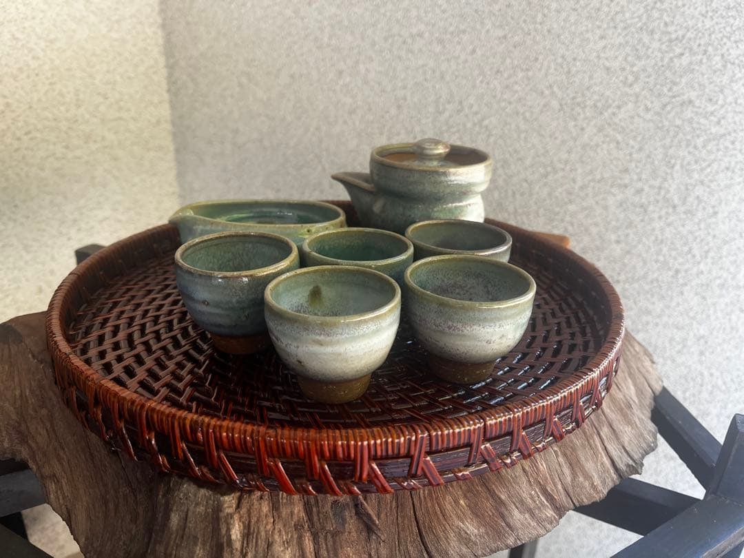 Turquoise Ceramic Tea Set - 3