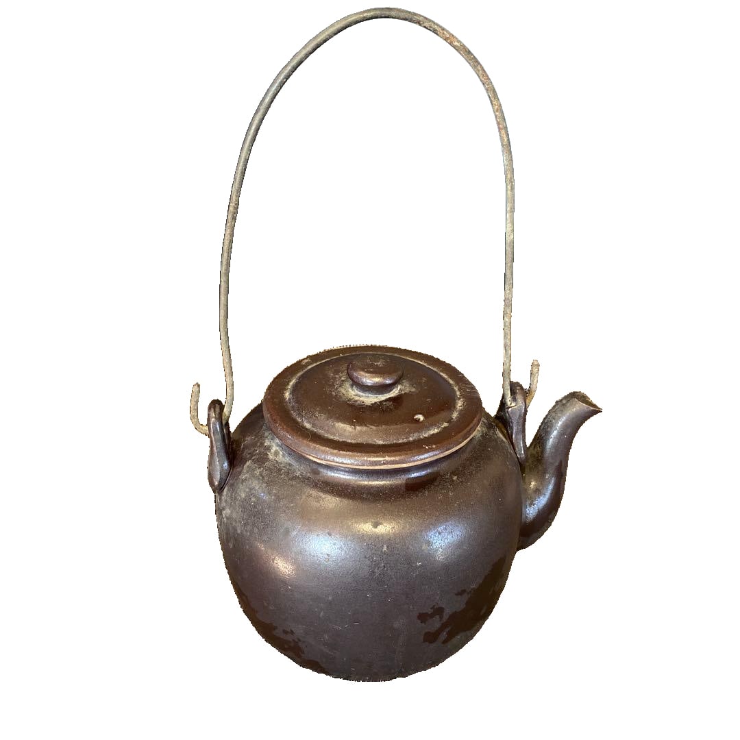 Teapot, antique, bronze kettle, water kettle, tea ceremony utensils. (1 of 13)
