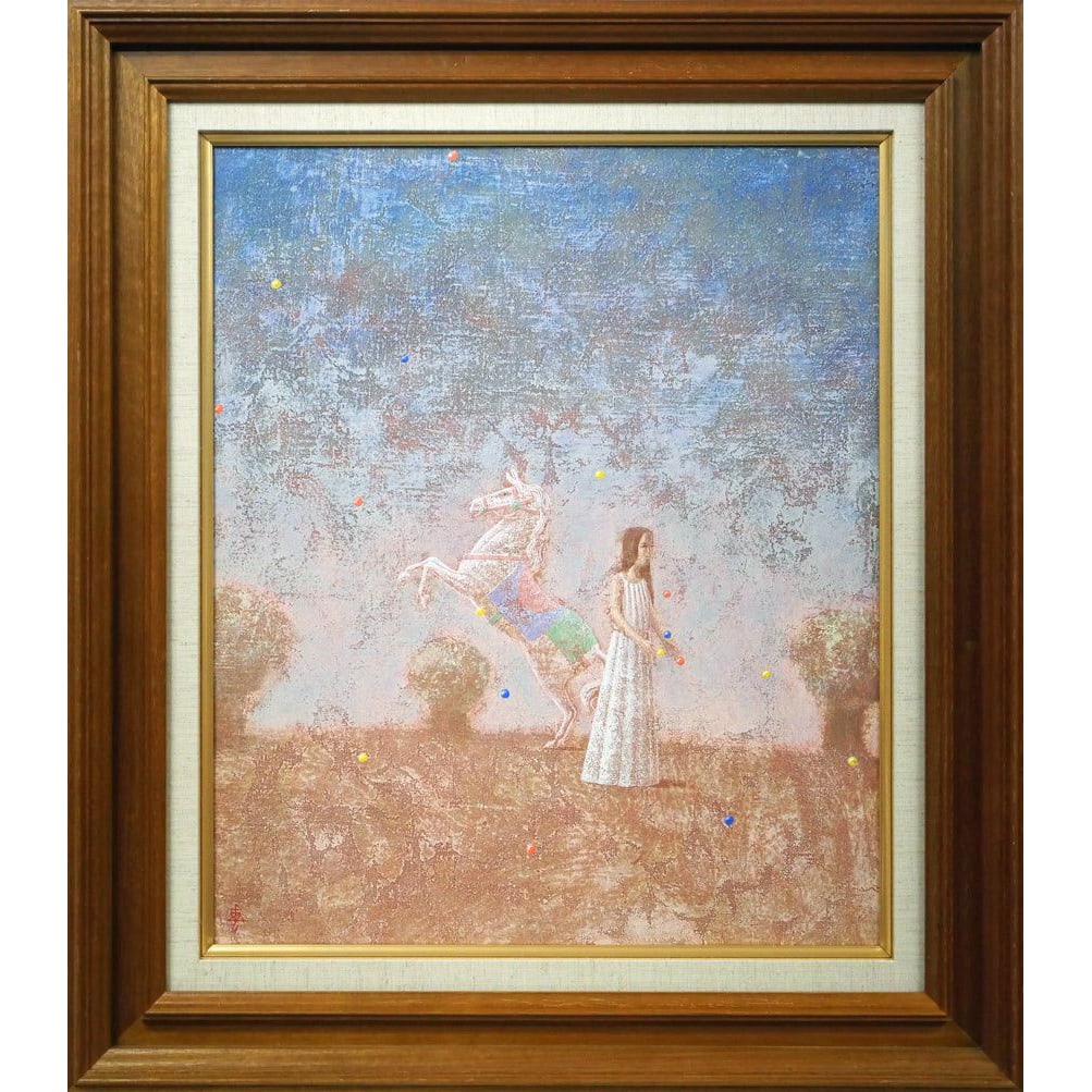 Takehisa Hideho "Colors in the Wind" Mixed Tempera Painting, Size F8 (1 of 10)
