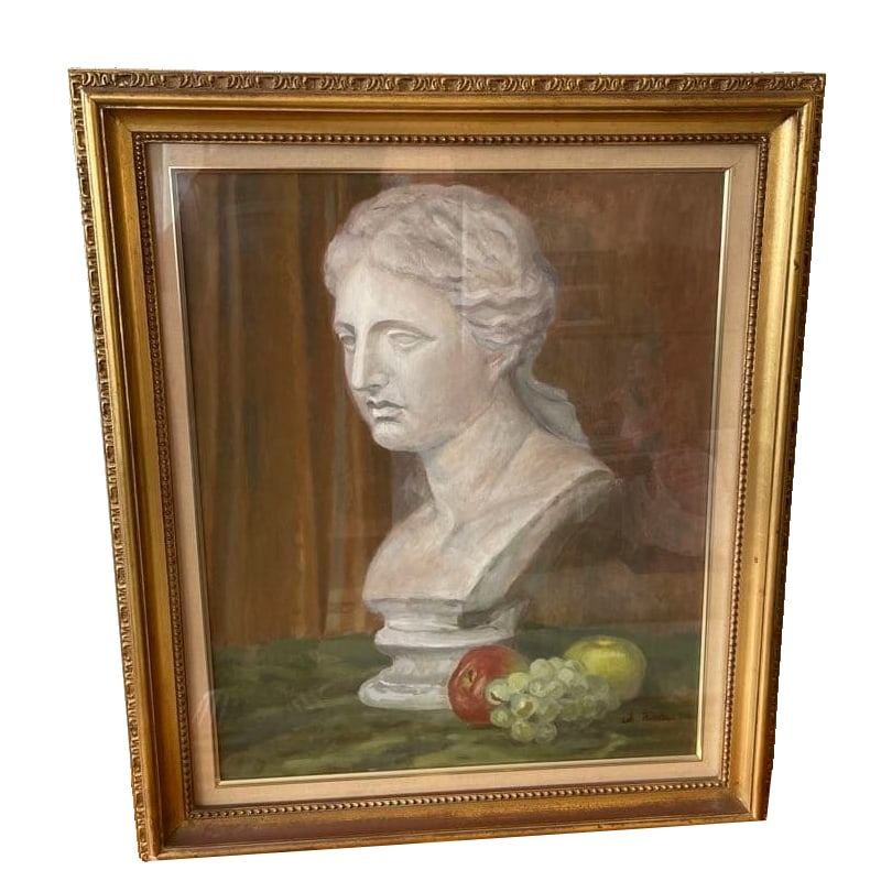 Oil Painting: Bust and Fruit (1 of 14)