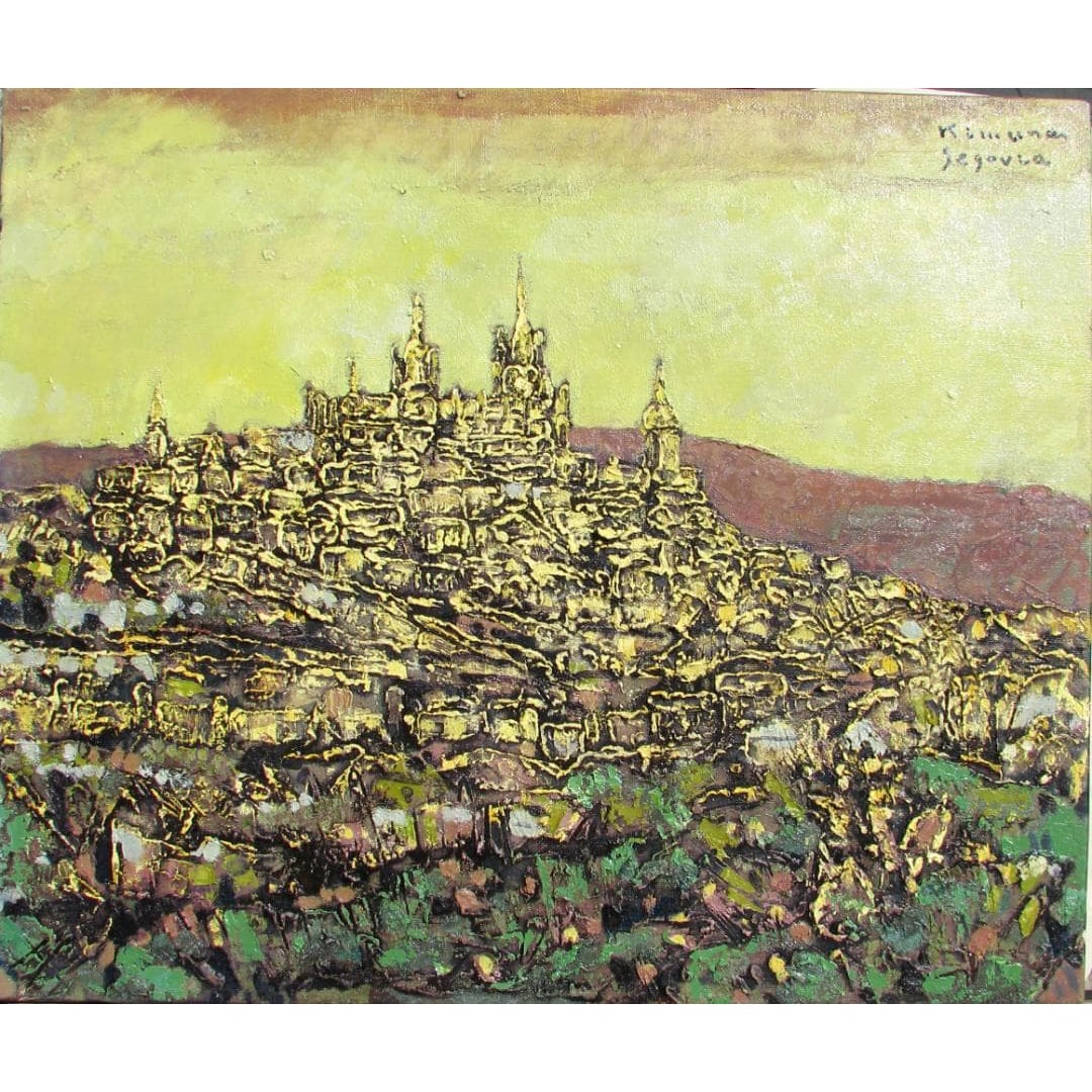 Kimura JirO, "Segovia," oil painting, size 8. (1 of 3)
