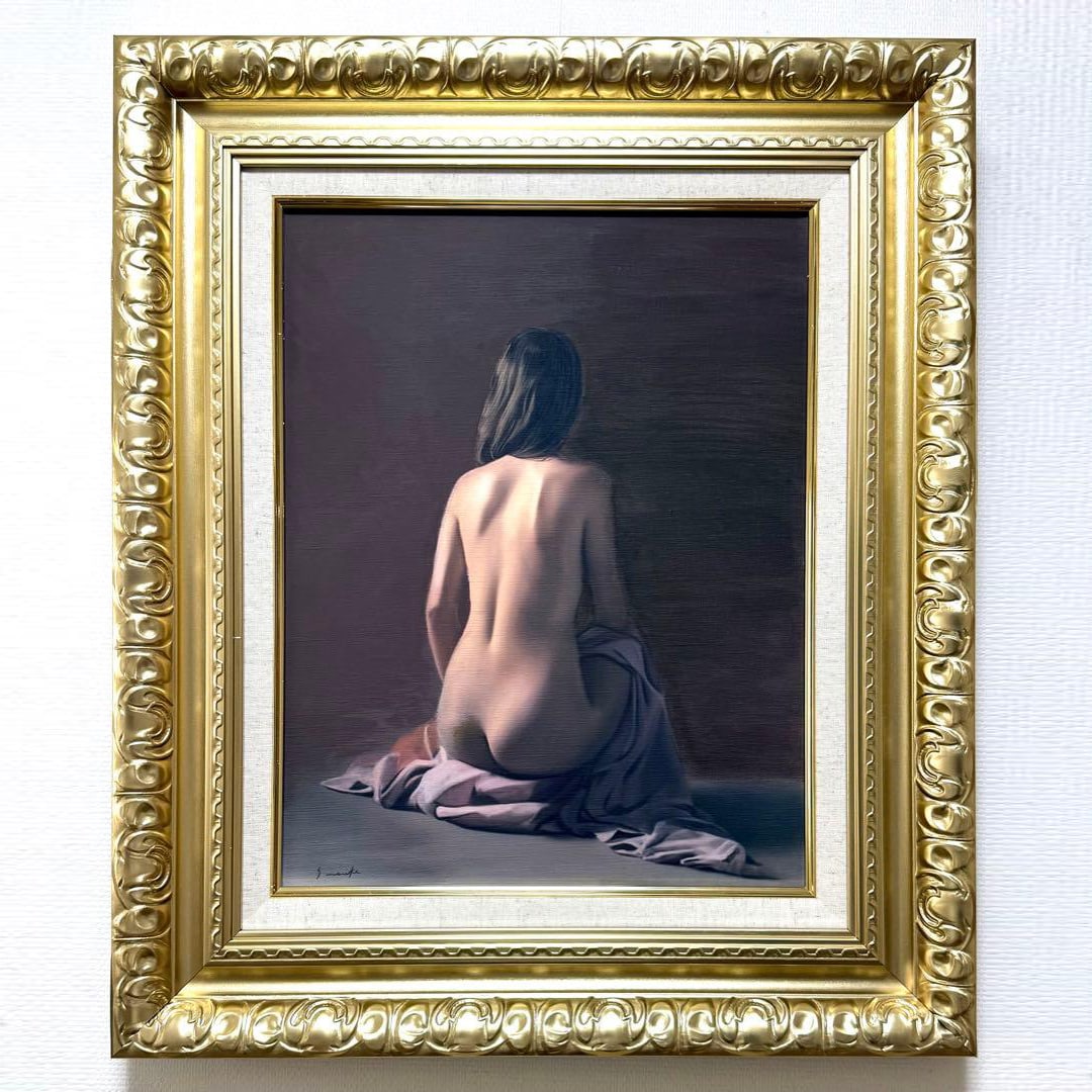 (F6 size) Tsukamoto Shunsuke [Nude Woman] Signed on the front / Sticker on the back / Authentic work (1 of 3)