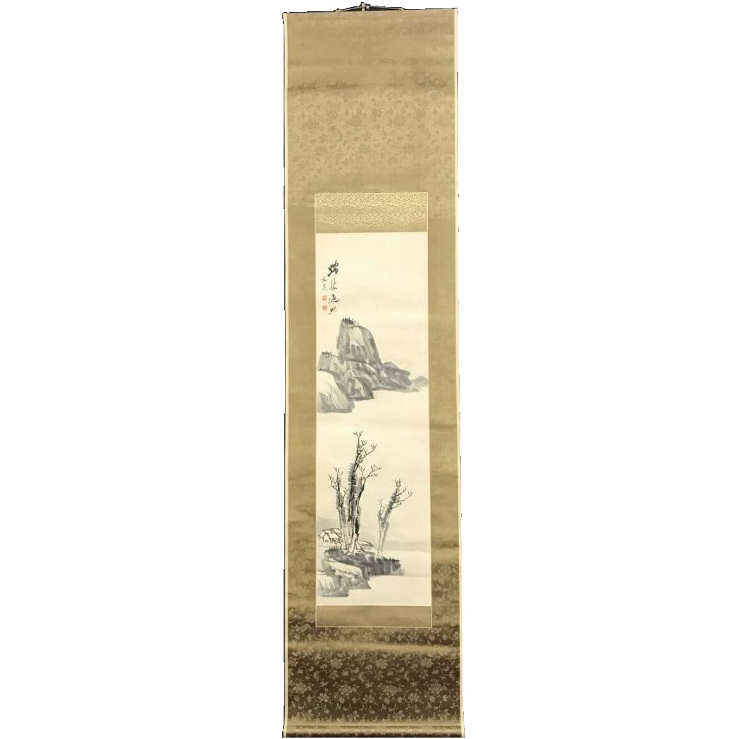 Authentic Work / Tani BunchO / Autumn Landscape Painting / Sparse Forest Reflecting Light Painting /: Tani BunchO Dates of Birth and Death: September 9, 1763 (October 15, 1763) — December 14, 1841 (January 6, 1841) Period: Late Edo Period Field: Nanga (Literati Painting) Artist Place of Birth: Edo (